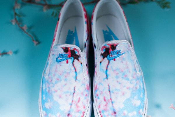 Nike Wmns Toki Slip On Print Floral Cherry Blossom Sakura (1)