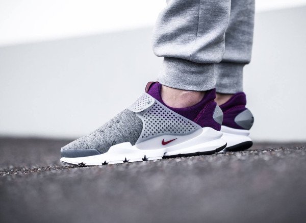 acheter Nike Sock Dart Tech Fleece Grey Heather Mulberry pas cher (1)