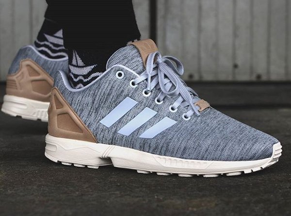 basket Adidas ZX Flux Fleece Solid Grey Pale Nude pas cher (5)