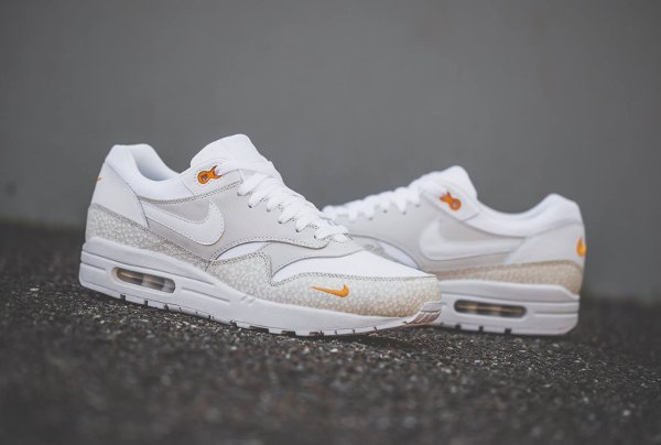 chaussure Nike Air Max 1 Premium Safari White Kumquat quickstrike (1)