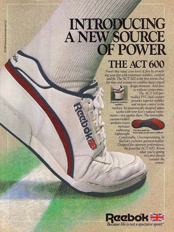 publicité Reebok ACT 600 85 Vintage OG Chalk Paperwhite