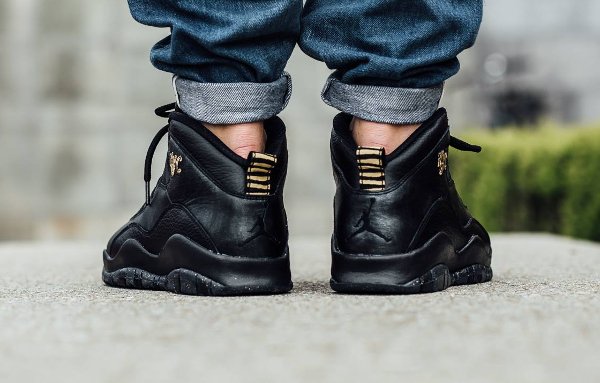 Basket Air Jordan 10 Retro New York Black Grey Gold (City Pack 2016) (2)