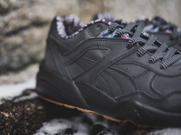 Chaussure Alife NYC x Puma R698 noire réfléchissante (3)