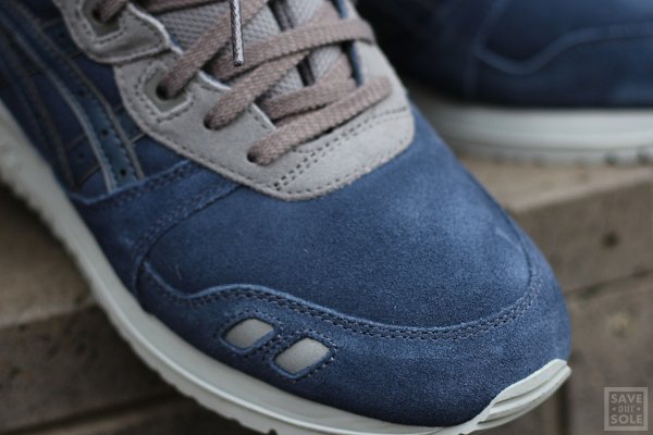 Chaussure Asics Gel Lyte III en daim bleu nuit (3)