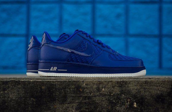Chaussure Nike Air Force 1 07 LV8 Woven Concord Blue (bleue) (2)