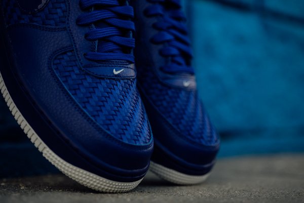 Chaussure Nike Air Force 1 07 LV8 Woven Concord Blue (bleue) (4)