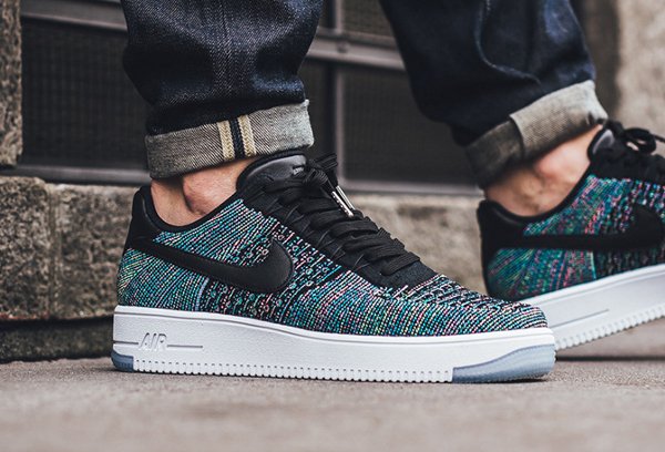 Chaussure Nike Air Force 1 Flyknit Low Blue Lagoon (3)