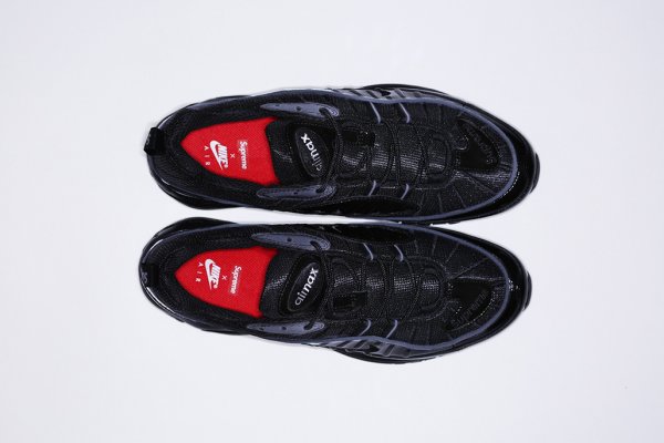 Chaussure Supreme x Nike Air Max 98 Black Black-Black (3)