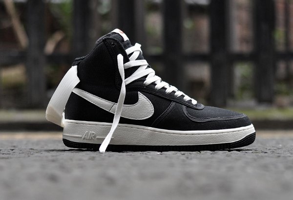 Nike Air Force 1 High Retro Canvas OG Black Sail QS