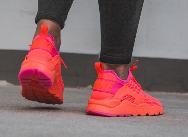 Huarache femme rouge sale