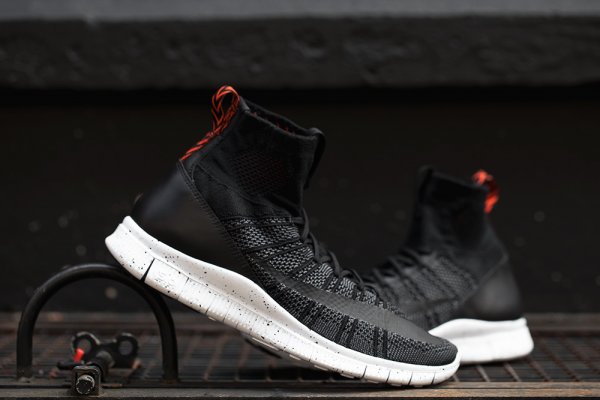 chaussure Nike Free Mercurial Superfly FC Black Grey Team Orange (6)