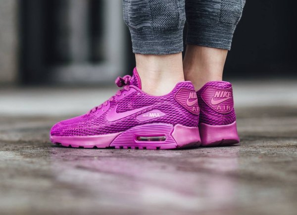 chaussure Nike Wmns Air Max 90 Ultra Breathe Hyper Violet (3)