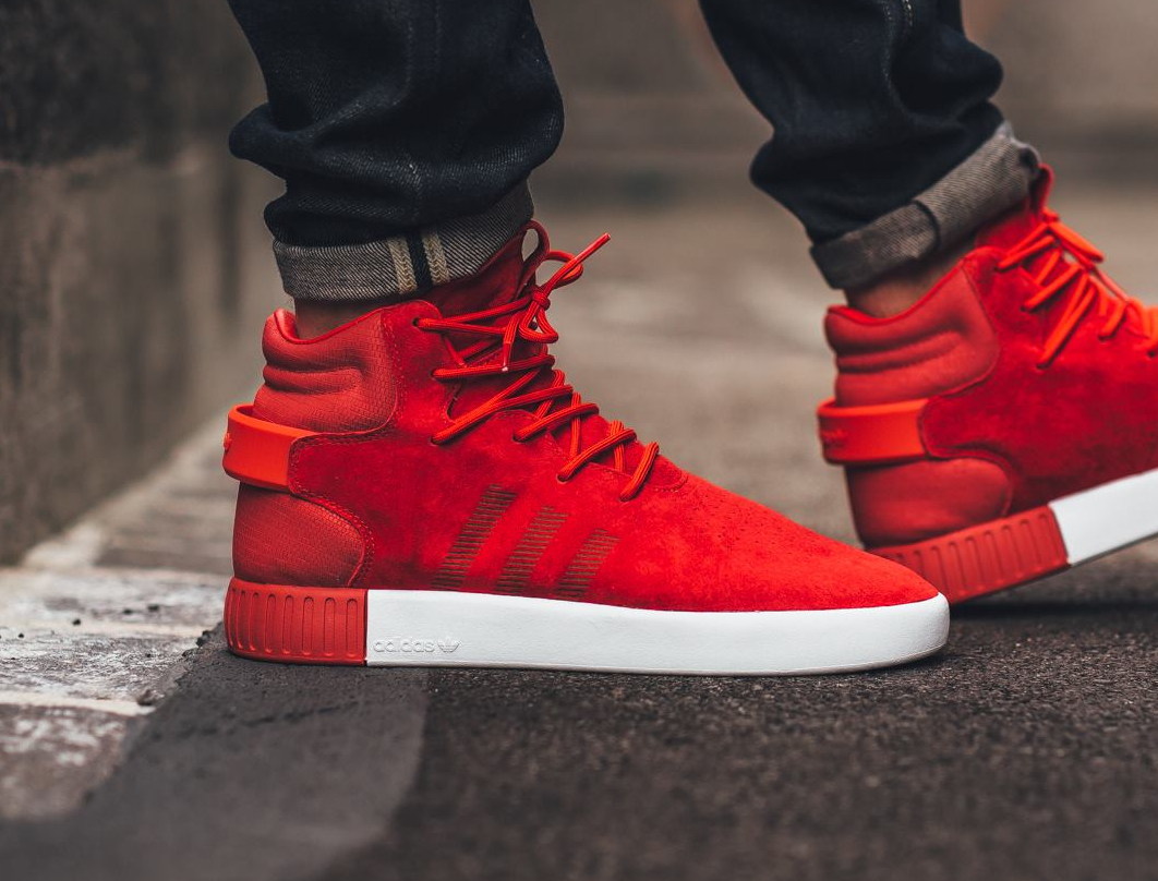 adidas tubular invader strap rouge