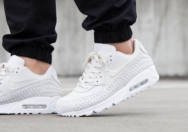 Basket Nike Air Max 90 PRM Woven Phantom White (5)