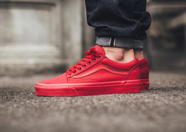 Basket Vans Old Skool Crimson Red (rouge) (1)