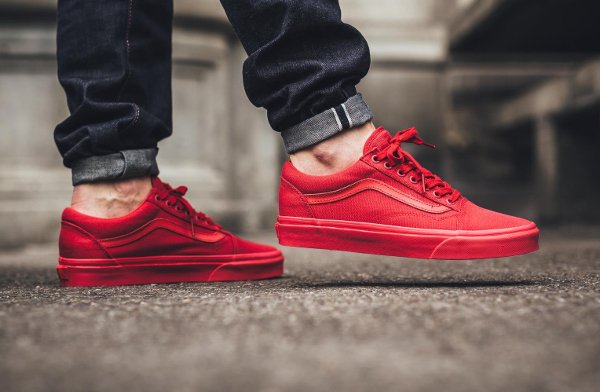 Basket Vans Old Skool Crimson Red (rouge) (2)