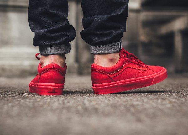 Basket Vans Old Skool Crimson Red (rouge) (3)