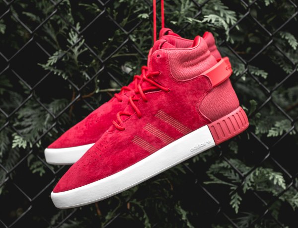 Chaussure Adidas Originals Tubular Invader Suede Red rouge (1)