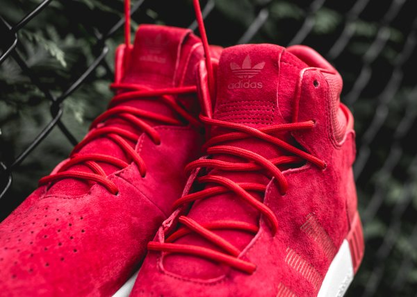 Chaussure Adidas Originals Tubular Invader Suede Red rouge (3)