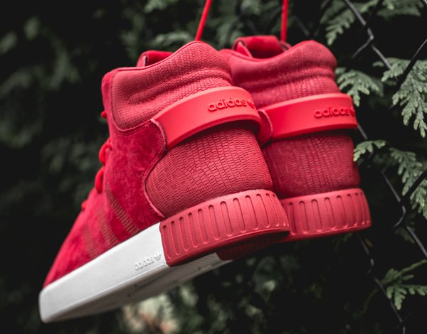 Chaussure Adidas Originals Tubular Invader Suede Red rouge (4)