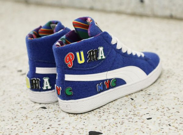 Chaussure Dee & Ricky x Puma Basket Mid Nautical Blue (1)