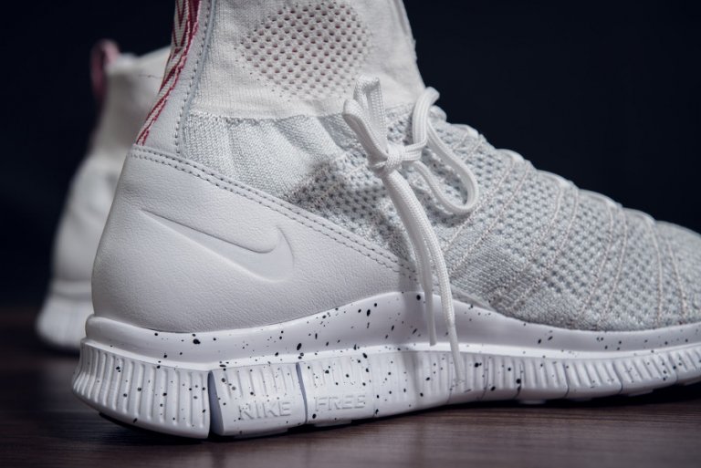 nike free flyknit mercurial superfly triple white