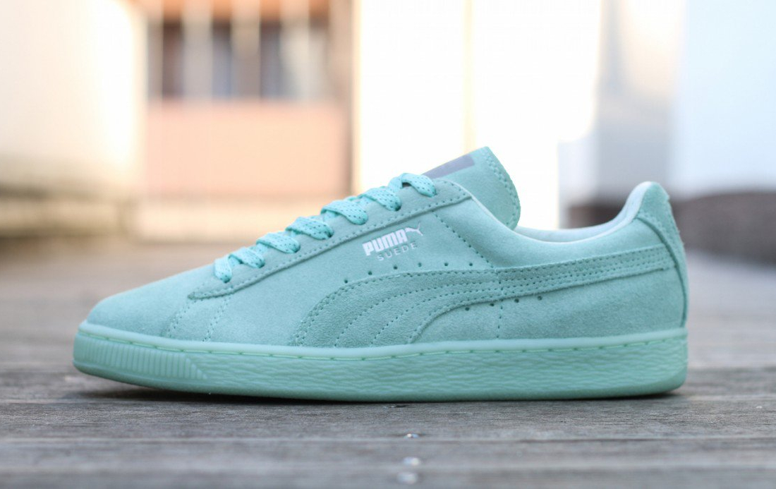 puma suede vert d'eau