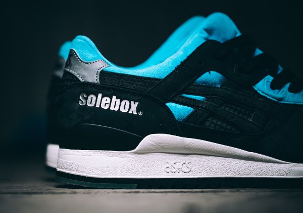 Chaussure Solebox x Asics Gel Lyte 3 Blue Carpenter Bee (3)