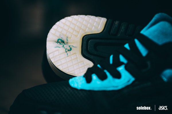 Chaussure Solebox x Asics Gel Lyte 3 Blue Carpenter Bee (5)