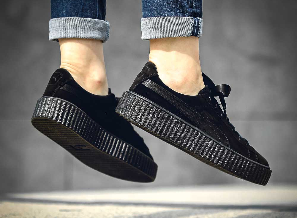 puma creepers triple black