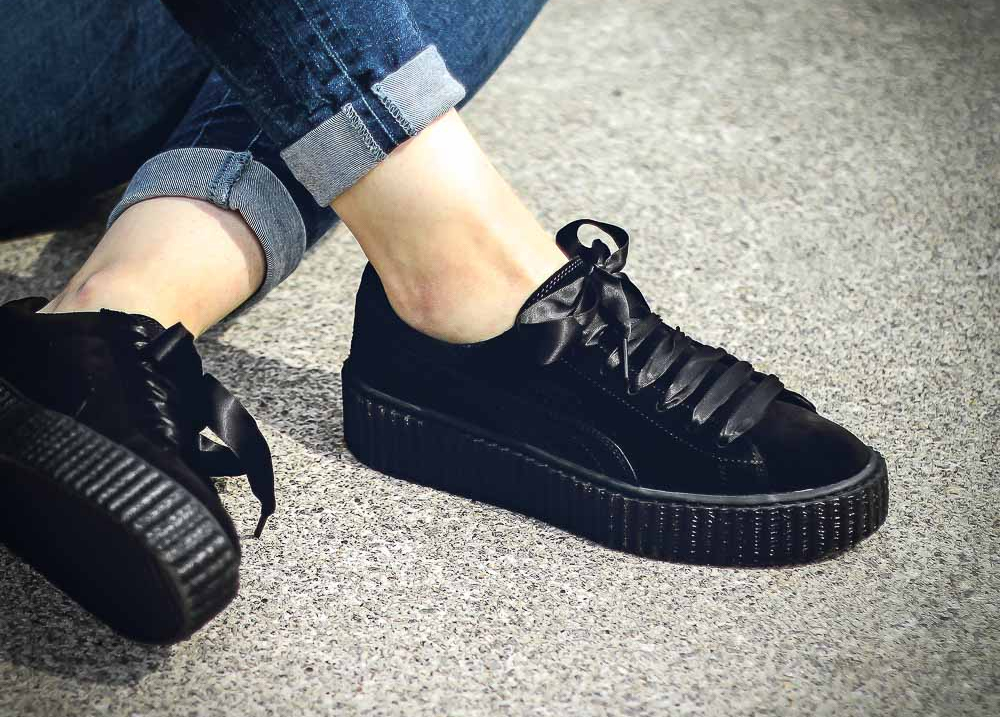 puma creepers triple black