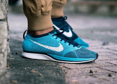 nike flyknit trainer homme cyan