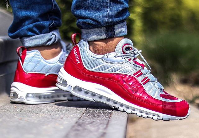 Supreme x Nike Air Max 98 Red Leather Patent - @estsince85 (1)