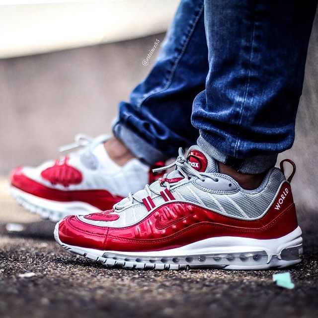 Supreme x Nike Air Max 98 Red Leather Patent - @estsince85 (2)