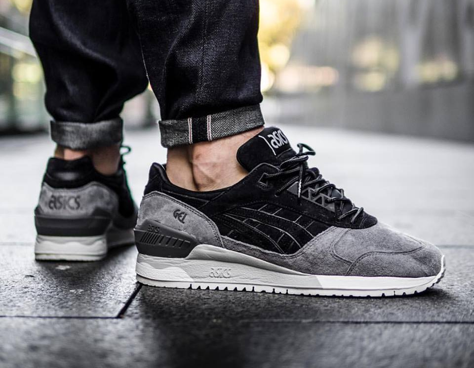 Asics Gel Respector Suede LT Moon Crater Black Grey Moon Rock