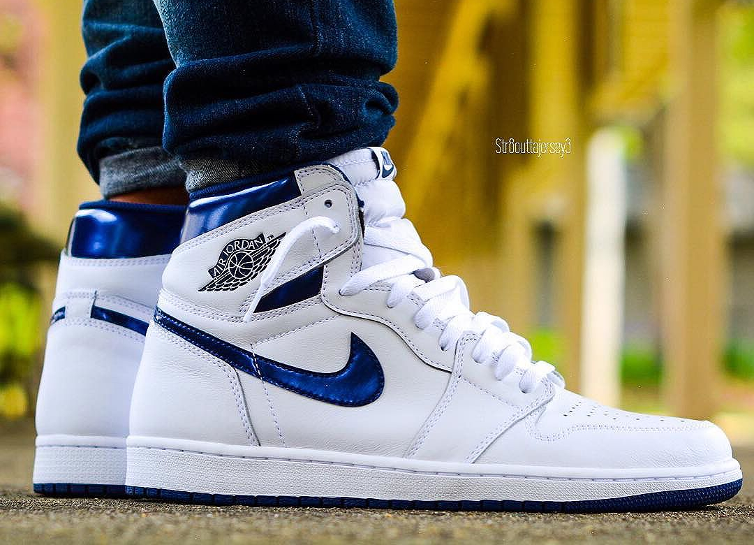 air jordan 1 high metallic navy