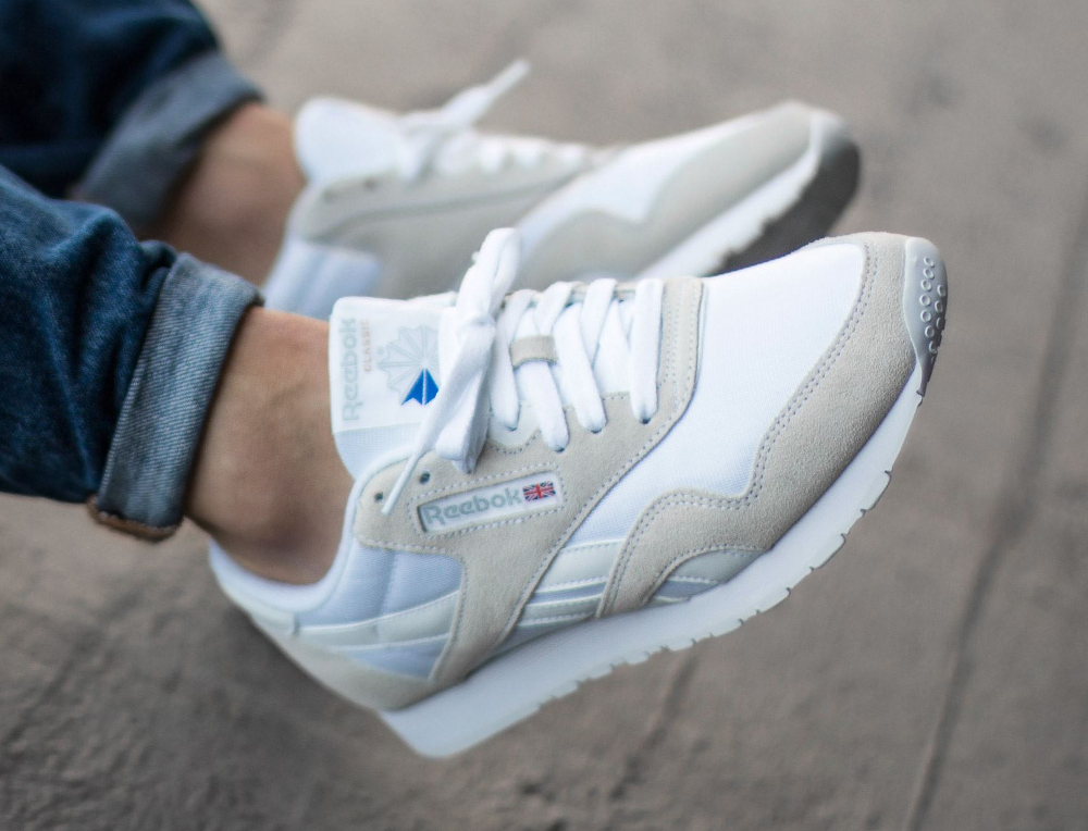 reebok classic nylon blanche homme