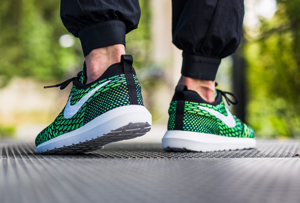 Nike Roshe Flyknit NM Multicolor Voltage Green (3)