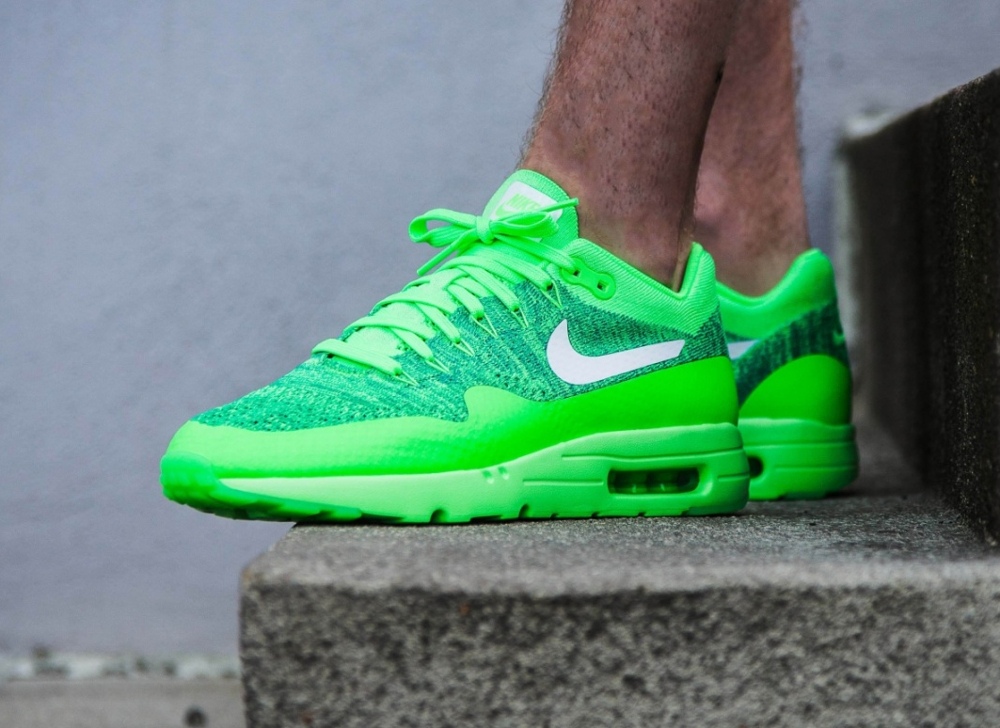 acheter chaussure Nike Air Max 1 Ultra Flyknit (Electric Green) homme