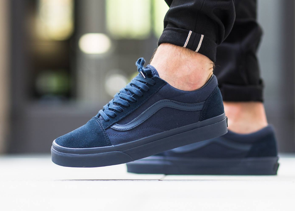 blue monochrome vans