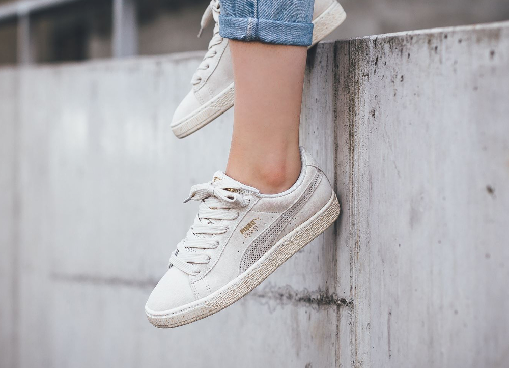 puma suede x careaux whisper white