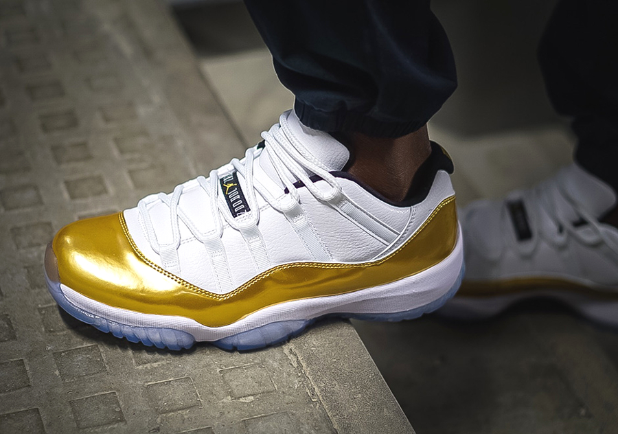 air jordan low 11 gold