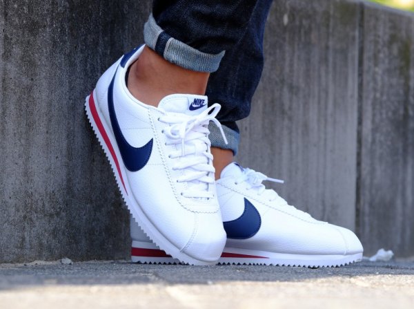 nike cortez cuir blanc et noir