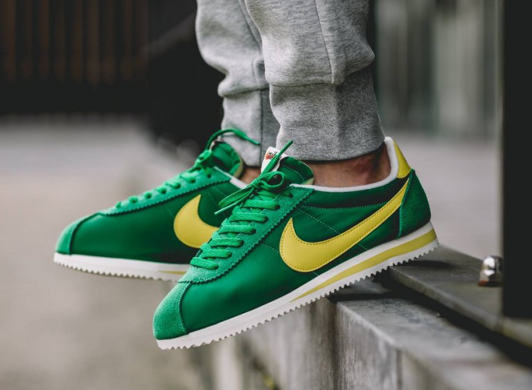 nike cortez nylon verte