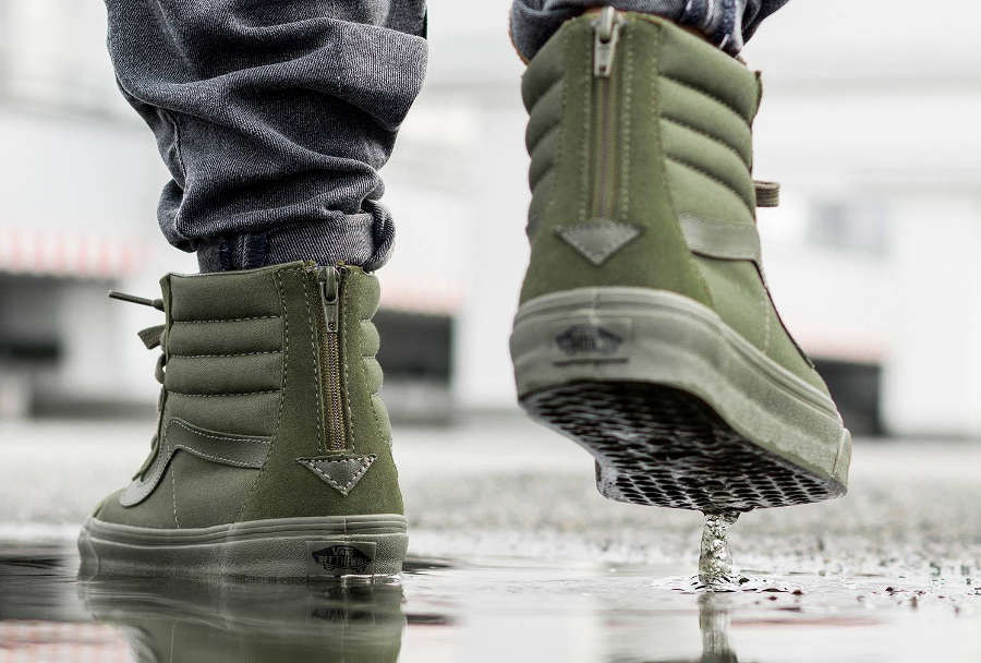 vans sk8 hi olive green