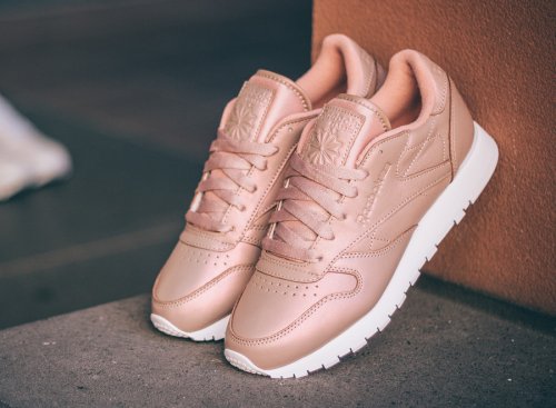 reebok classic pearlized rose gold