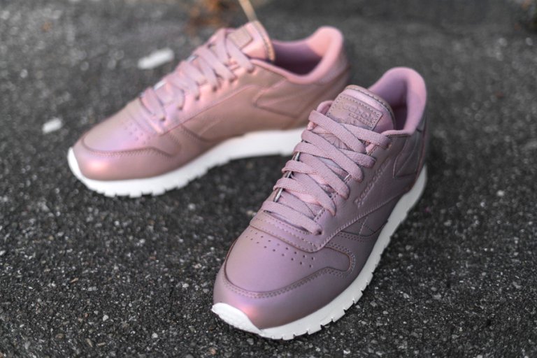 reebok classic pearlized rose gold