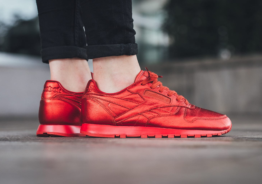 reebok classic leather femme rouge