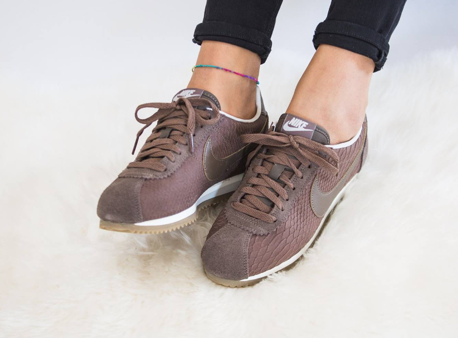 nike cortez leather femme marron