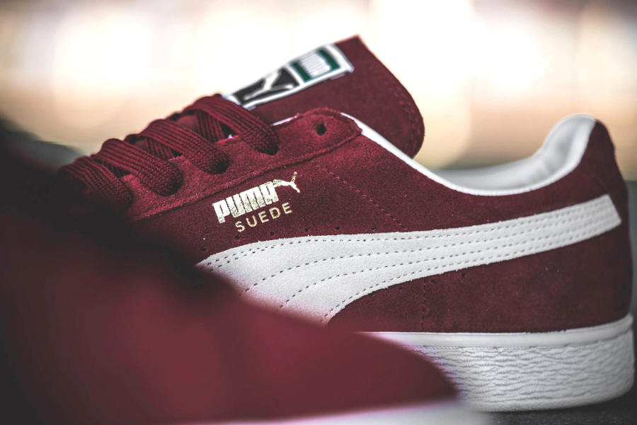 puma basket en daim bordeaux